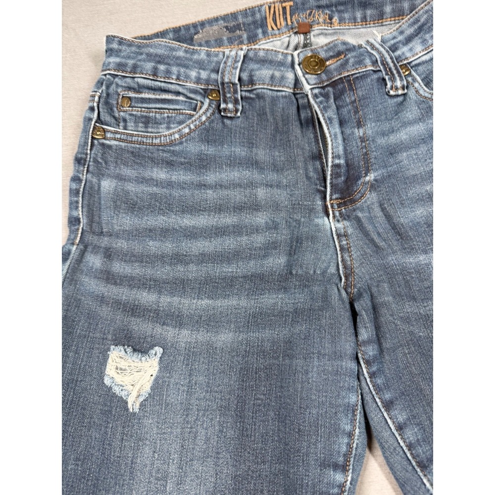 Kut From The Kloth Jeans Donna Skinny Ankle Step Fray Hem Denim Size 4 Boho Arts - Picture 9 of 15